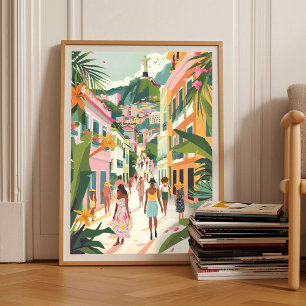 Rio de Janeiro Print Brazil Illustration Rio Trave