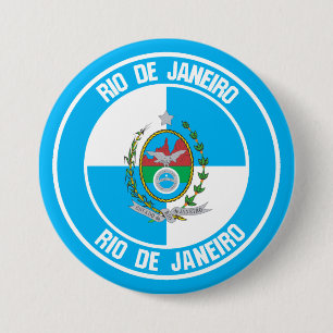 Rio de Janeiro Round Emblem 7.5 Cm Round Badge