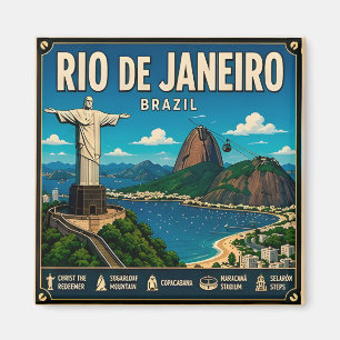 🌎 Rio De Janeiro Vacation Memory For Travelers 🌎 Magnet