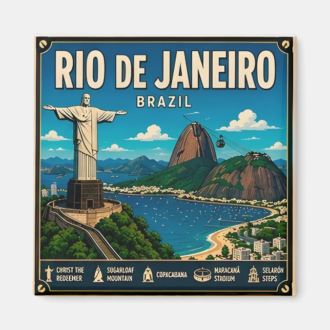 🌎 Rio De Janeiro Vacation Memory For Travelers 🌎 Magnet (Front)