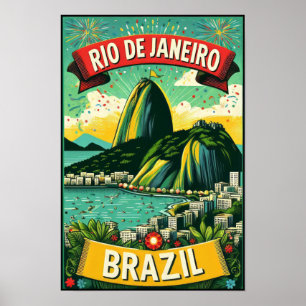 Rio de Janeiro: Vibrant Colours of Brazil Poster