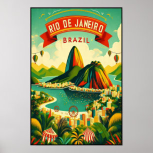 Rio de Janeiro: Vibrant Colours of Brazil Poster
