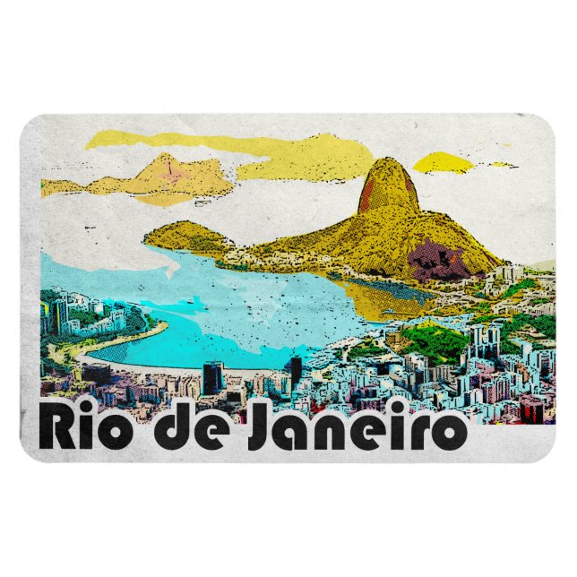 Rio de Janeiro Vintage Travel Magnet (Horizontal)