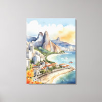 Rio De Janeiro watercolor art