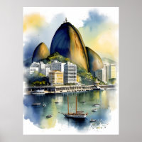 Rio De Janeiro watercolor art