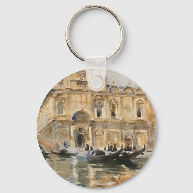 Rio dei Mendicanti, Venice by John Singer Sargent Key Ring (Front)