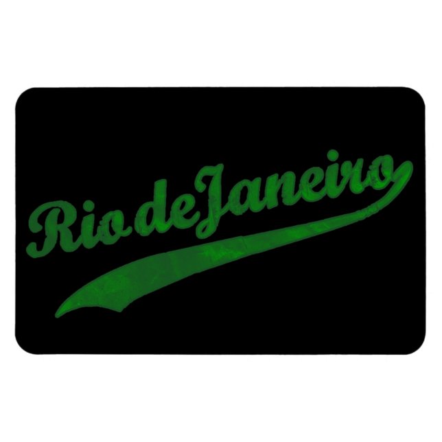Rio for keys green letters magnet (Horizontal)