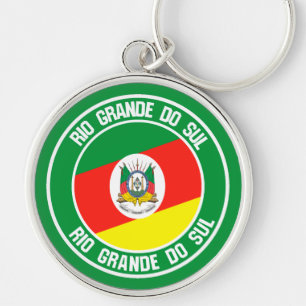 Rio Grande do Sul Round Emblem Key Ring
