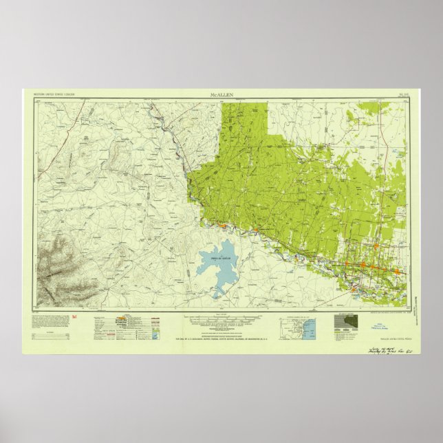 Rio Grande Valley Topo Map Poster (Front)