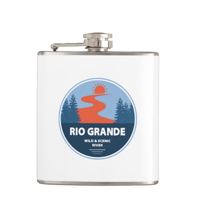 Rio Grande Wild and Scenic River Hip Flask (Front)
