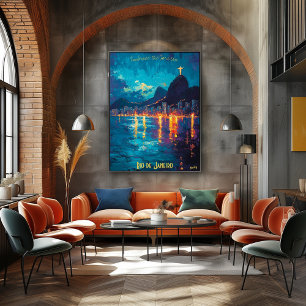 Rio Radiance - Christ the Redeemer Reflections Poster