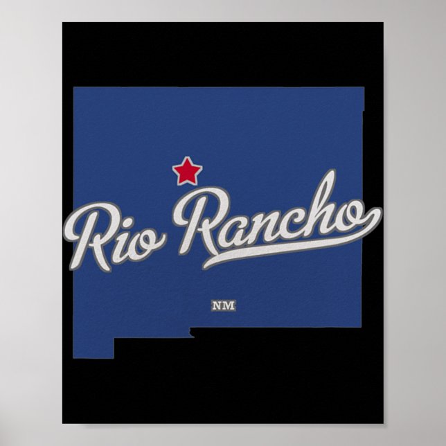 Rio Rancho New Mexico Nm Map  Poster (Front)