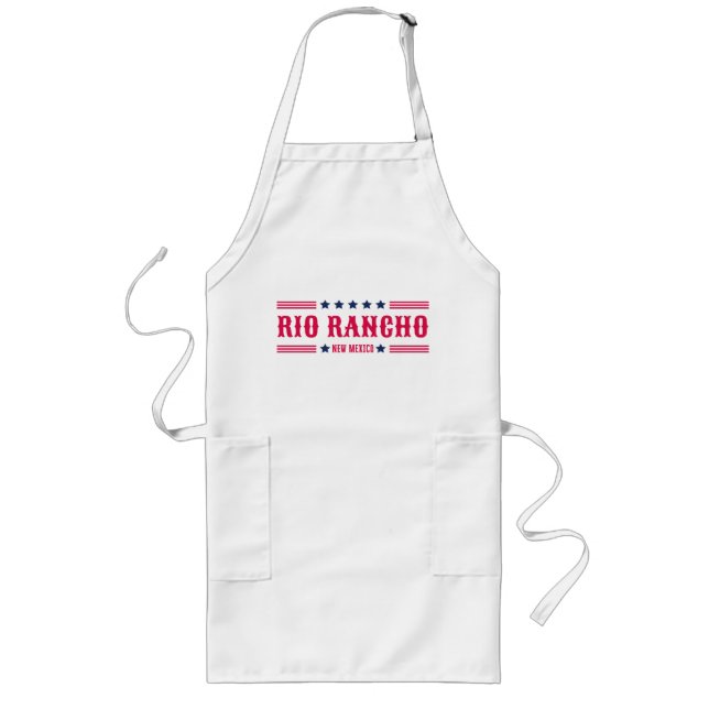 RIO RANCHO NEW MEXICO Stars and Stripes Long Apron (Front)