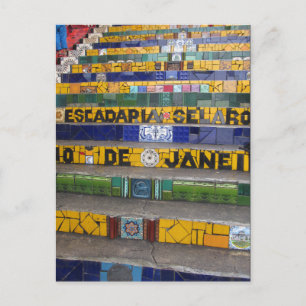 rio selaron steps detail postcard