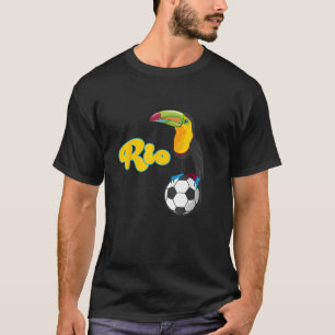 Rio Soccer Tropical Bird Sport Brazil Inspired T-Shirt