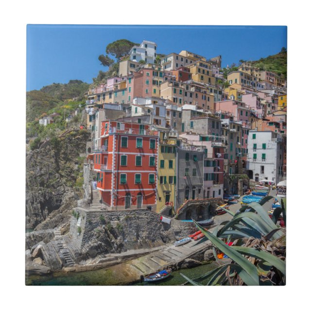 Riomaggiore Cinque Terre Liguria Italy Tile (Front)