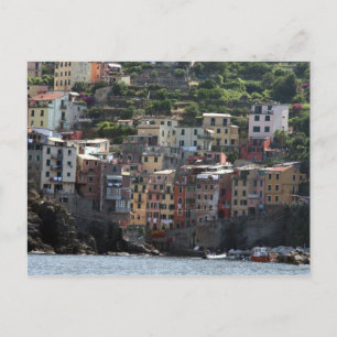 riomaggiore harbour postcard