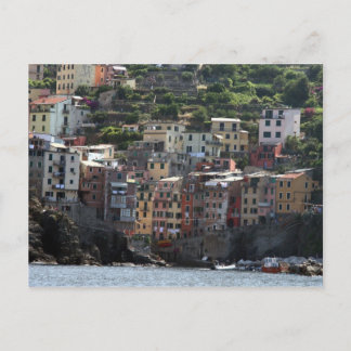 riomaggiore harbour postcard