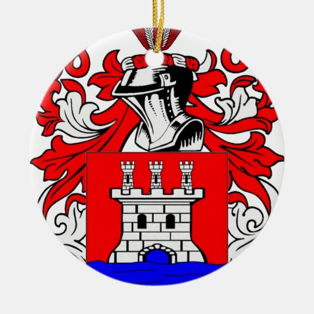 Rios Coat of Arms Ceramic Tree Decoration (Front)