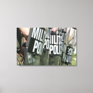 Riot control formation canvas print