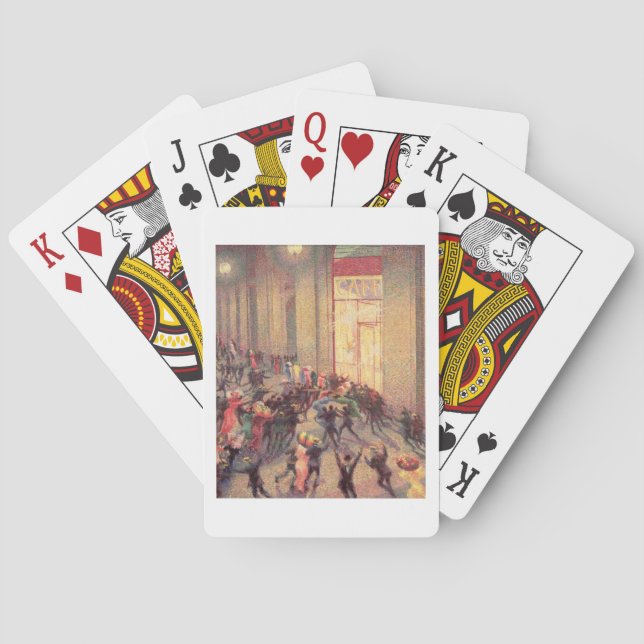 Riot in the Galleria, 1909 (oil on canvas) Playing Cards (Back)