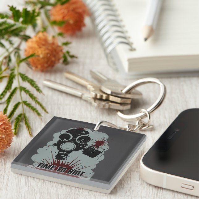 Riot Time Key Ring (Front Right)
