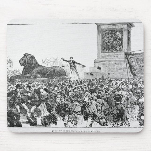 Riots in the West End of London Mouse Pad (Front)