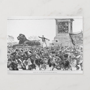 Riots in the West End of London Postcard