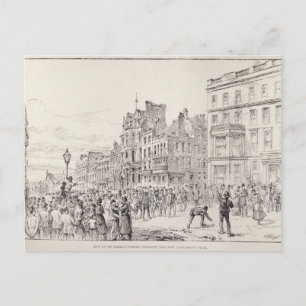 Riots in the West End of London Postcard