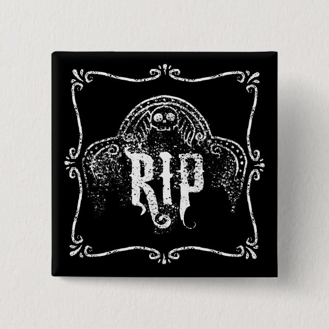 RIP 15 CM SQUARE BADGE (Front)