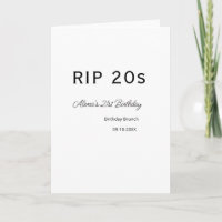 RIP 20s 21st birthday simple minimal brunch date n