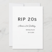 RIP 20s 21st birthday simple minimal brunch date n