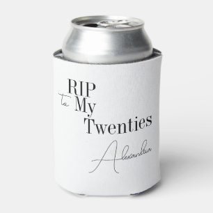 RIP 20s 30th Birthday Party Minimal Can Cooler