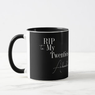 RIP 20s Black and White 30th Birthday Party Mug