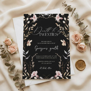 RIP 20s Death to My Youth 30th Birthday  Invitation