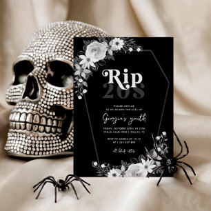 Rip 20s Death to my Youth 30th Birthday Party Invitation