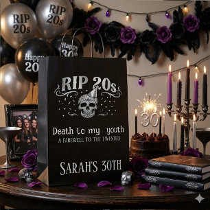 RIP 20s Death to My Youth 30th Birthday Party Medium Gift Bag