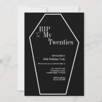RIP 20s Gothic 30th Birthday Party Black and White