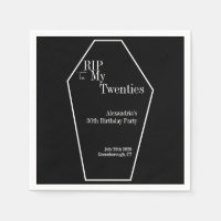 RIP 20s Gothic 30th Birthday Party Black and White