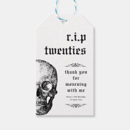 RIP 20s Twenties Funny Funeral Skull 30th Birthday Gift Tags