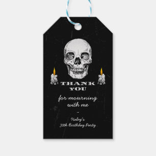 RIP 20s Twenties Skull Gothic Black 30th Birthday Gift Tags