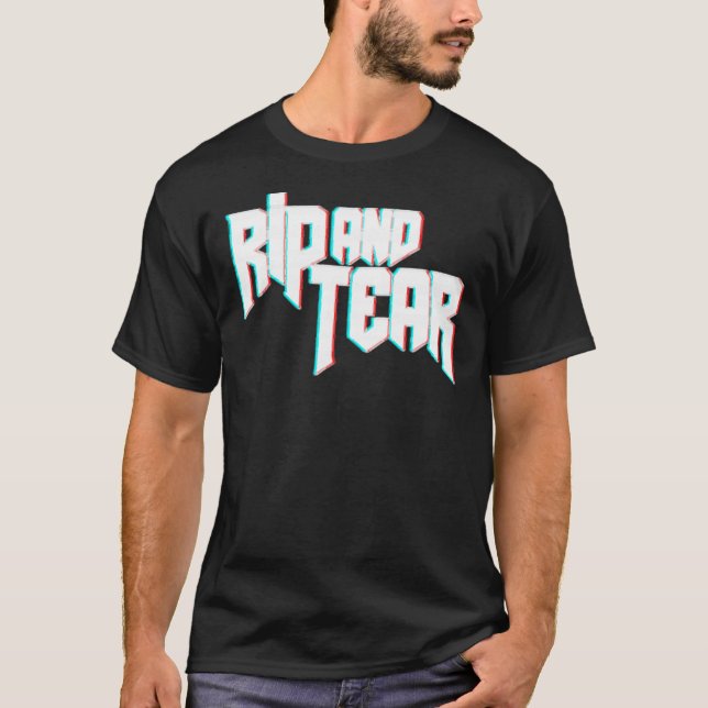 Rip and Tear Doom Doom Eternal Essential Active T- T-Shirt (Front)