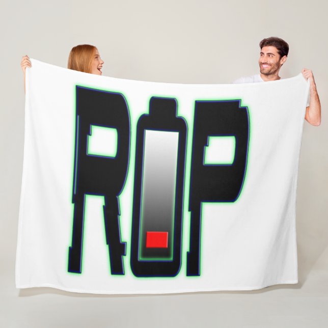 RIP Battery Fleece Blanket, All Sizes Blanket (In Situ)