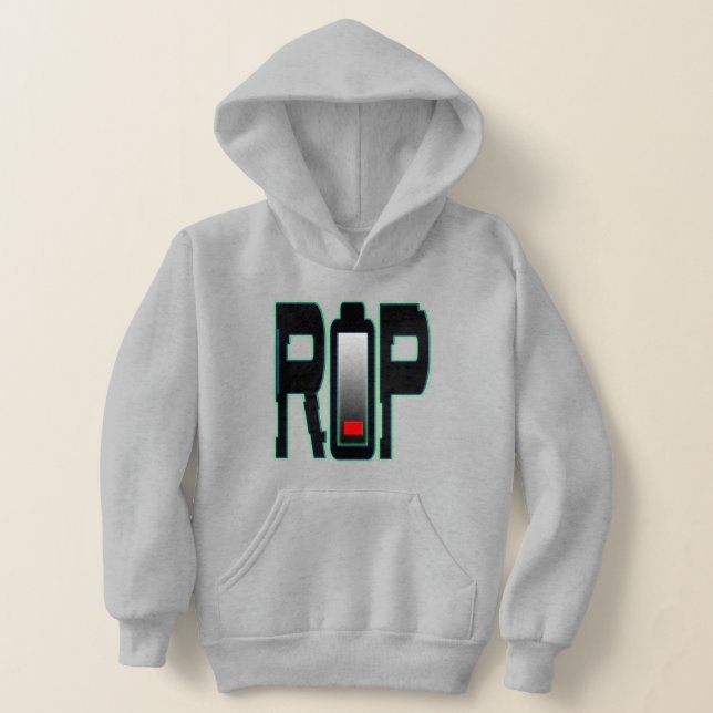 RIP Battery Kids' Pullover Hoodie (Laydown)