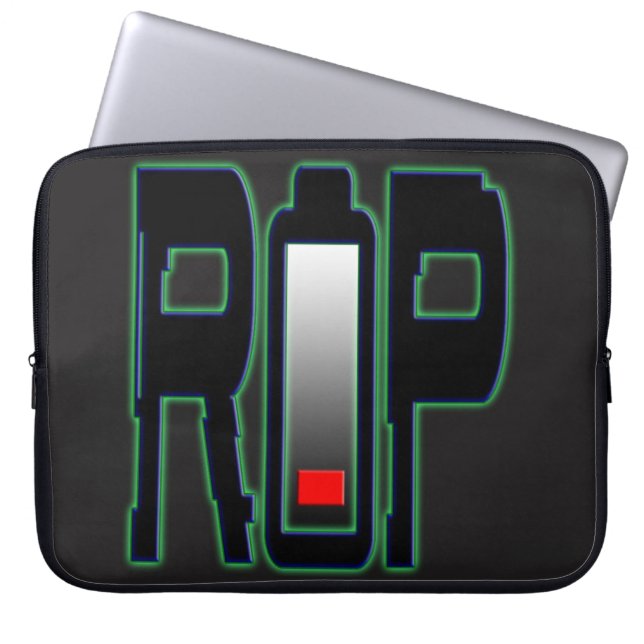RIP Battery Neoprene Laptop Sleeve (Front)