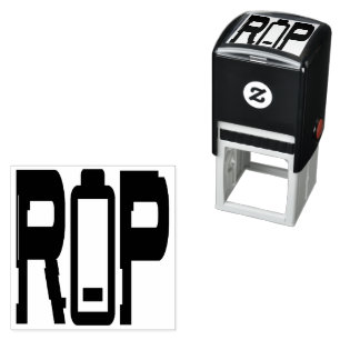 RIP Battery Self Inking Rubber Stamp