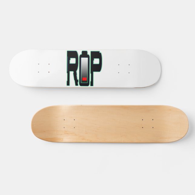 RIP Battery Skateboard Deck (Horz)