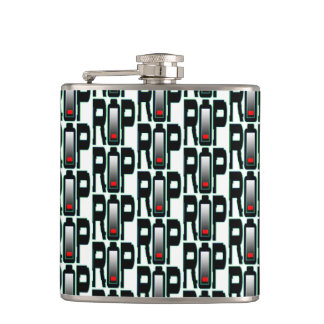 RIP Battery Vinyl Wrapped Flask