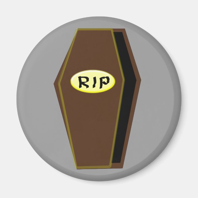 RIP Coffin of Doom Magnet (Front)