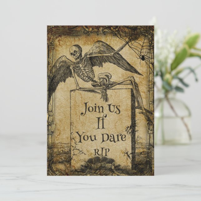 RIP Creepy Halloween Party Invitation (Standing Front)